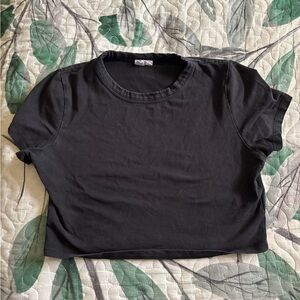 Cotton On Black Crop Top